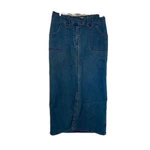 adorable vintage long denim skirt